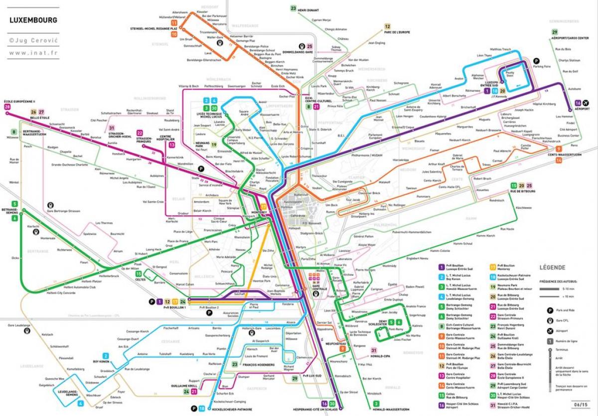 mapa ng Luxembourg metro