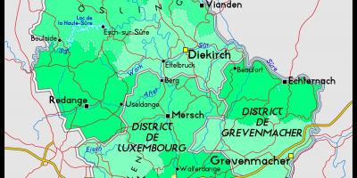 Luxembourg mapa ng lokasyon